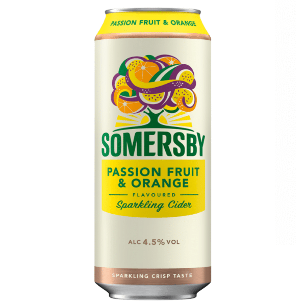 Somersby Passion Fruit&Orange Cider 4.5% 12×0.5 l Best before: 06.11. ...